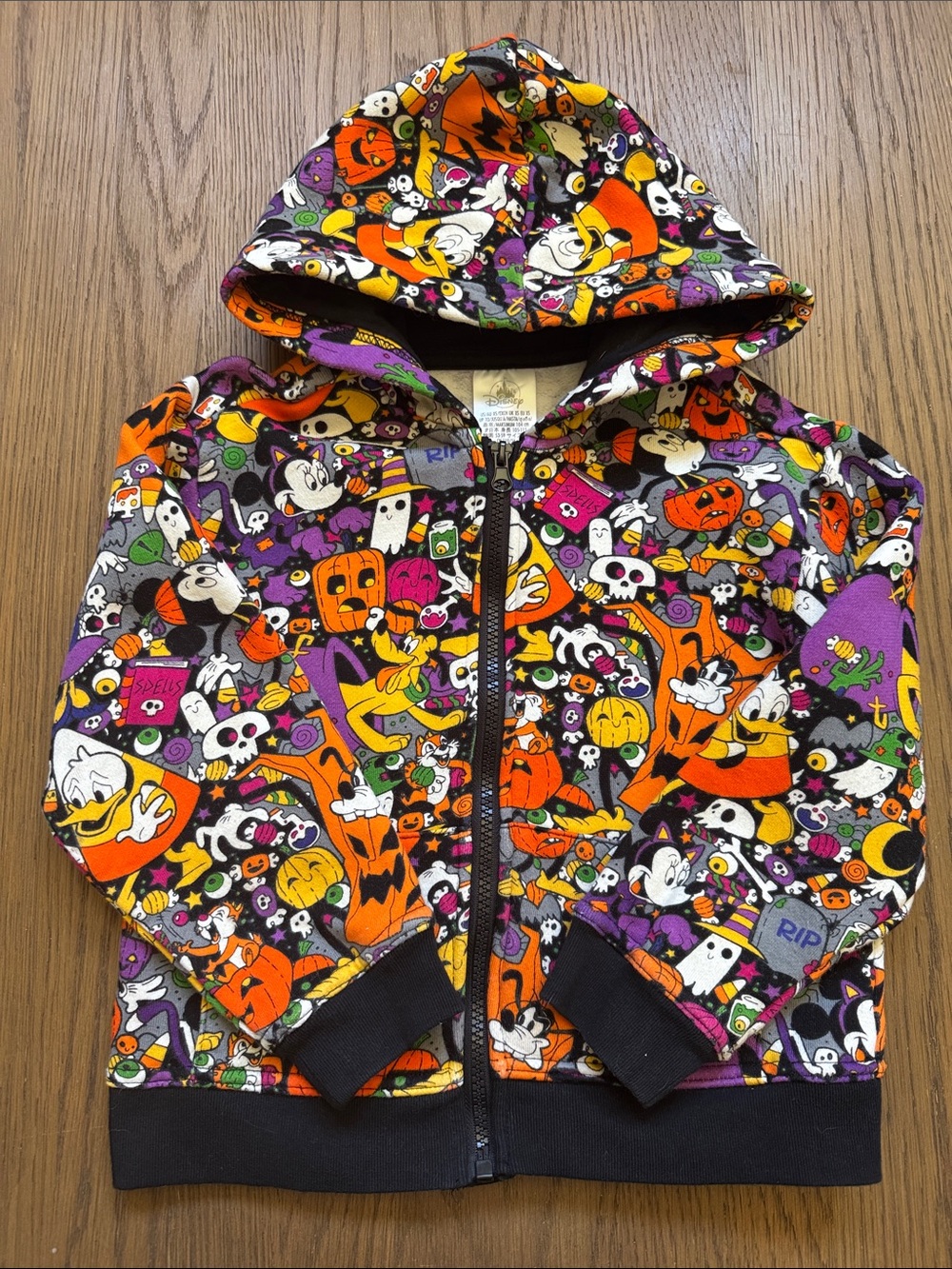 Disney Parks Kids Halloween Zip Hoodie XS